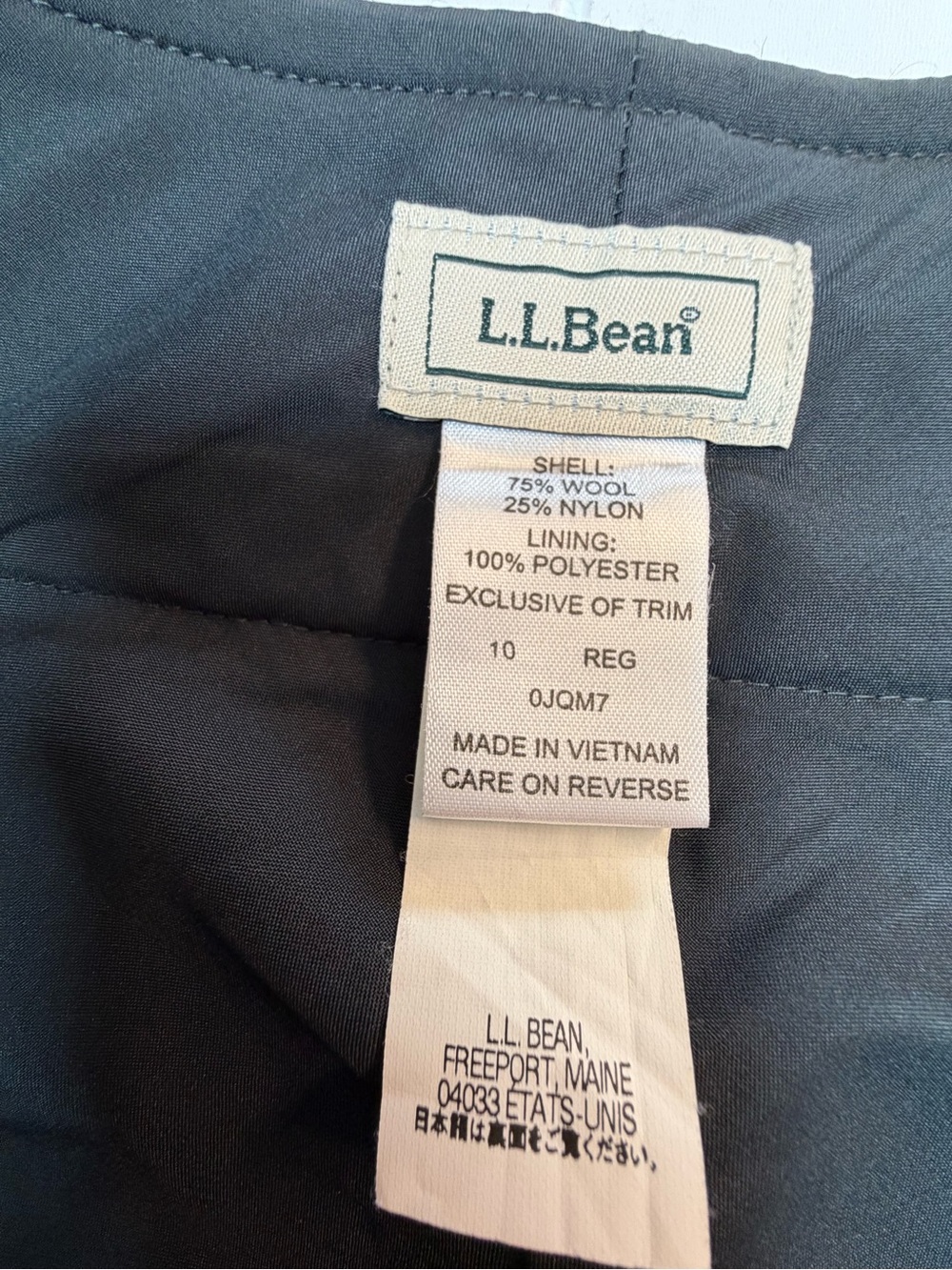 L.L. Bean Pink Plaid Wool Pencil Skirt - Size 10R - Pink Red Blue - Picture 9 of 9